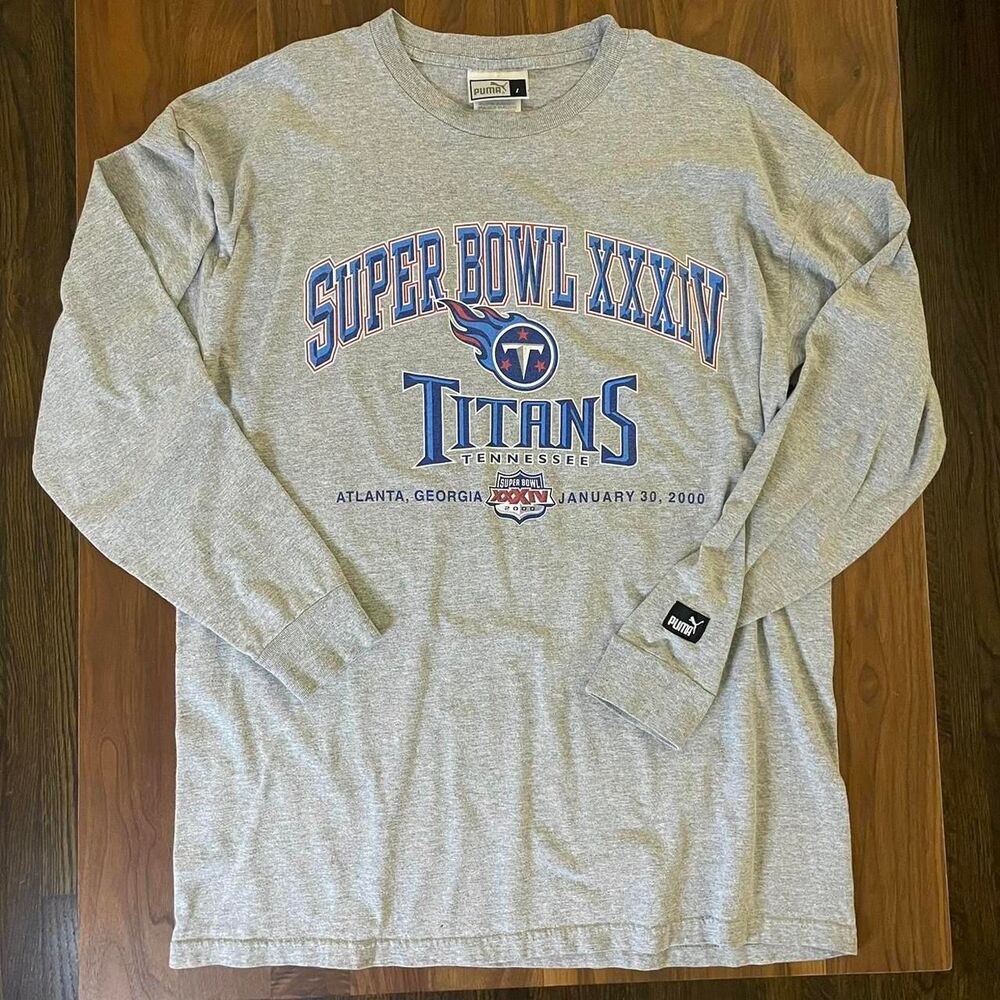 Super Bowl 2000 Tennessee Titans Vintage Longsleeve NFL T-Shirt Large